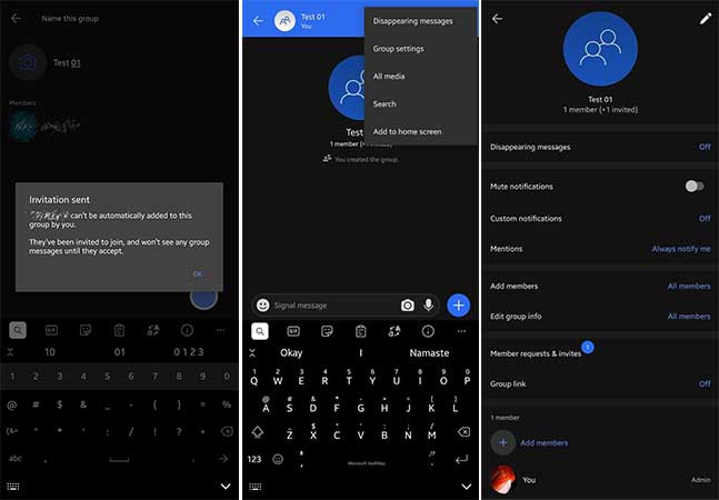 Add WhatsApp group members in Signal