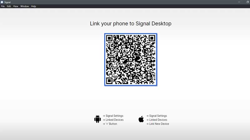 Signal App QR Code