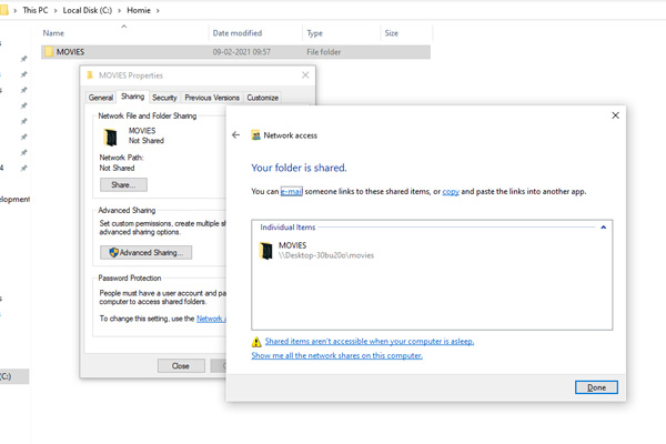 Windows 10 Folder Sharing