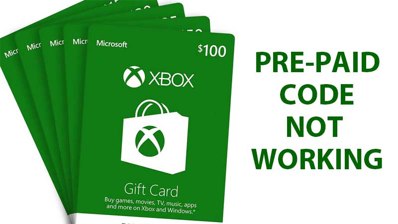 Xbox Pre-paid Card Error