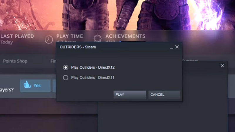 Outriders Directx 11 or Directx 12