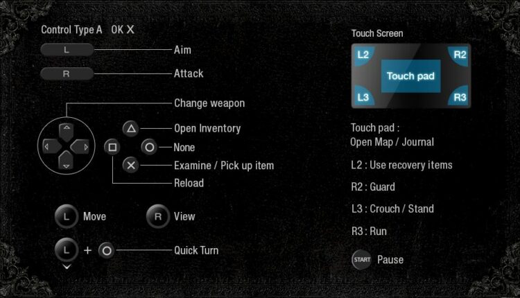 Resident Evil Village Second Demo Control Schemes