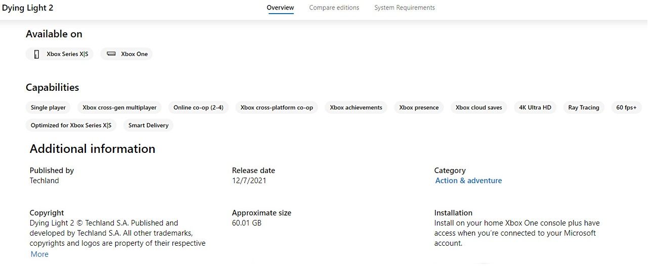 Dying Light 2 File Size, Ray Tracing
