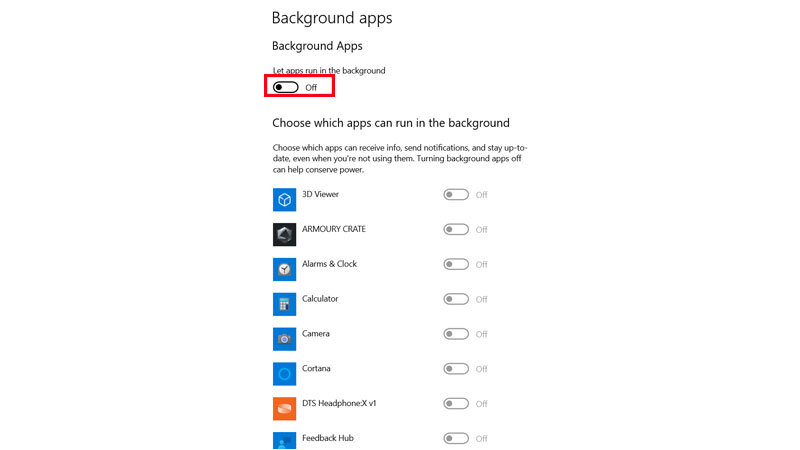 How to close background application in windows 10