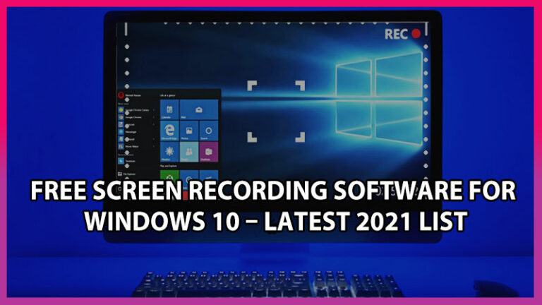 Free Recording software's for windows10
