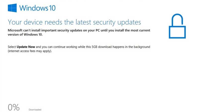 Windows 10 End of Service Error