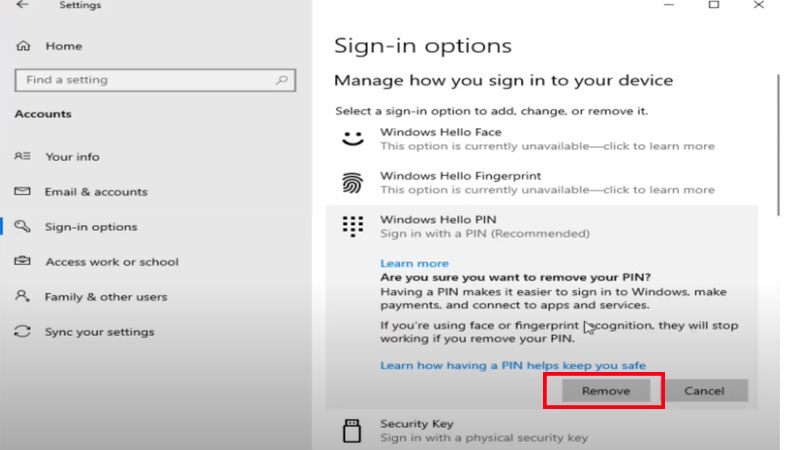 how to fix something happened and your pin isn't available error