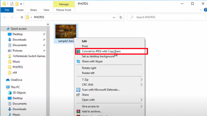 How to open heic file in windows 10 with copytrans