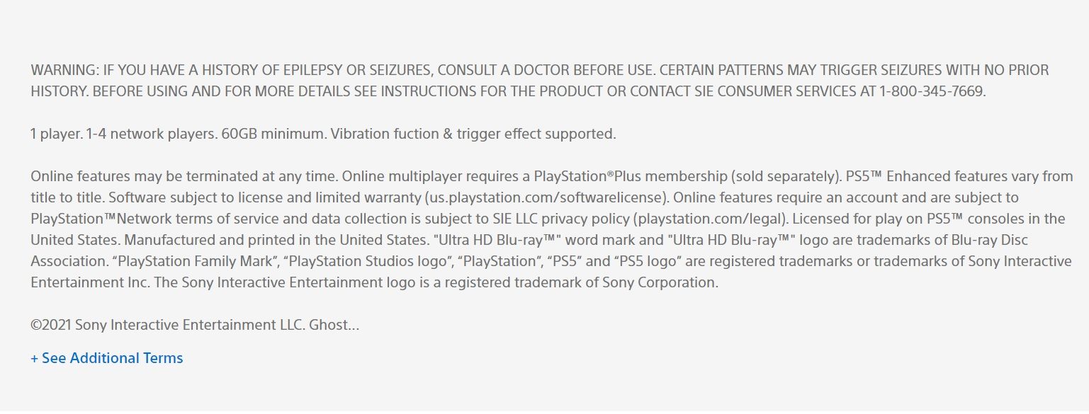 Ghost Of Tsushima: Director’s Cut On PS5 Is 60 GB