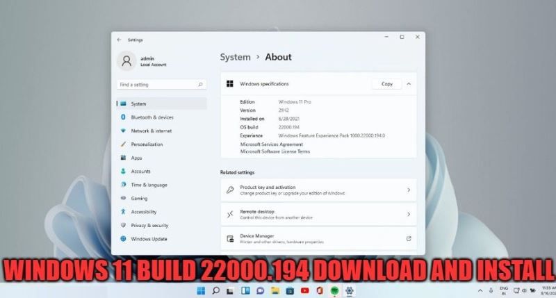 Windows 11 Build 22000.194: How to Download and Install