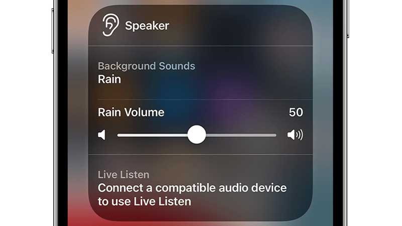 iOS 15 Background Rain Sound