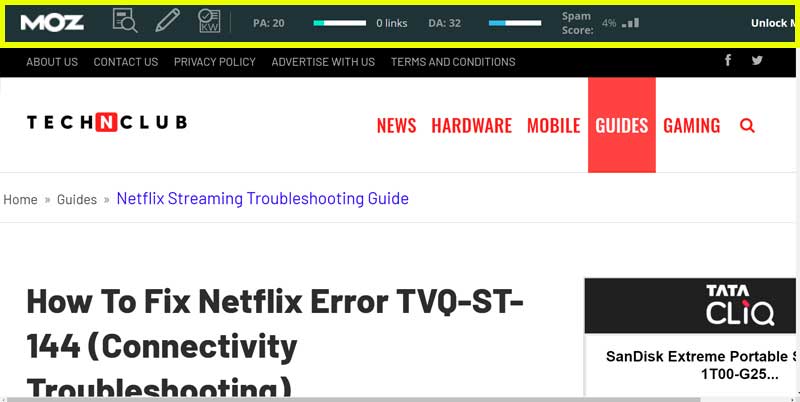 Chrome Moz Toolbar