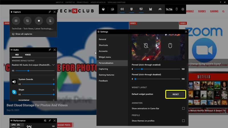 Xbox Game Bar Screen Capture