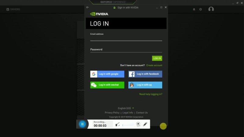 Can't login to GeForce Experience Error
