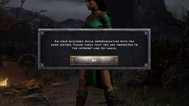 Diablo 2 Resurrected - An issue occurred while communicating with the game servers