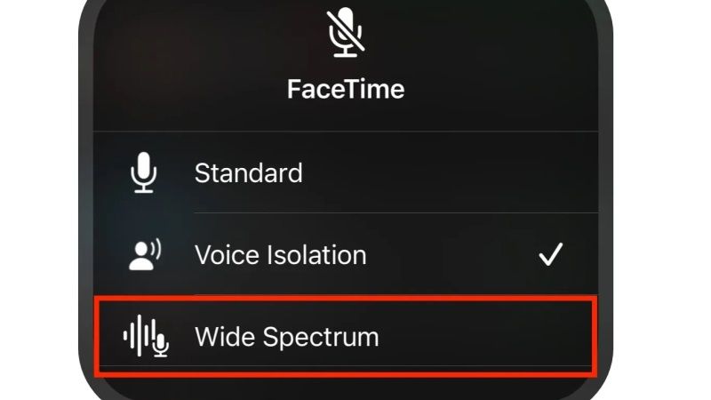 Enable Wide Spectrum Audio on FaceTime