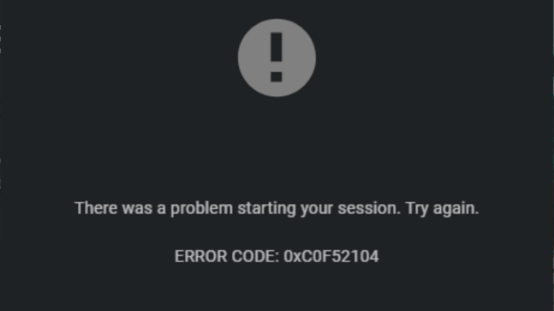How to fix GeForce Now Error Code 0xc0f52104