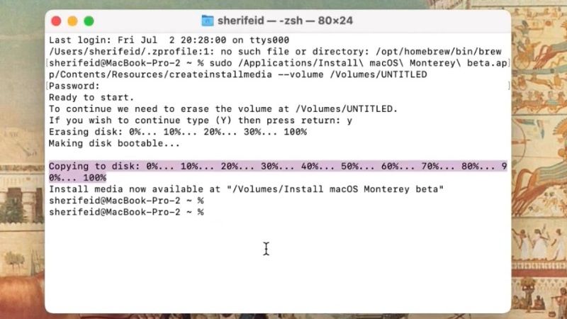 create macos monterey bootable usb installer disk