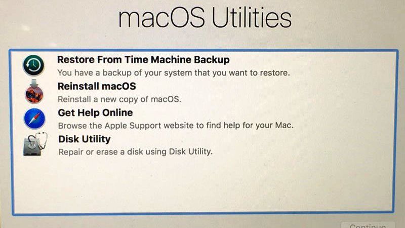 factory reset macbook pro