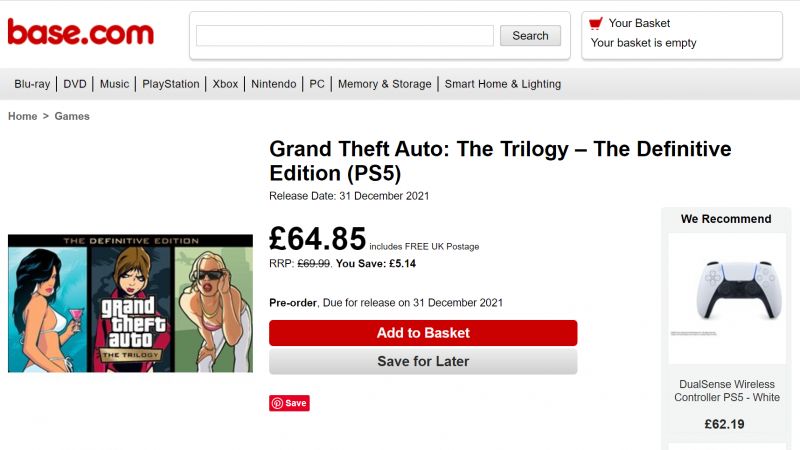 gta the trilogy - the definitive edition price