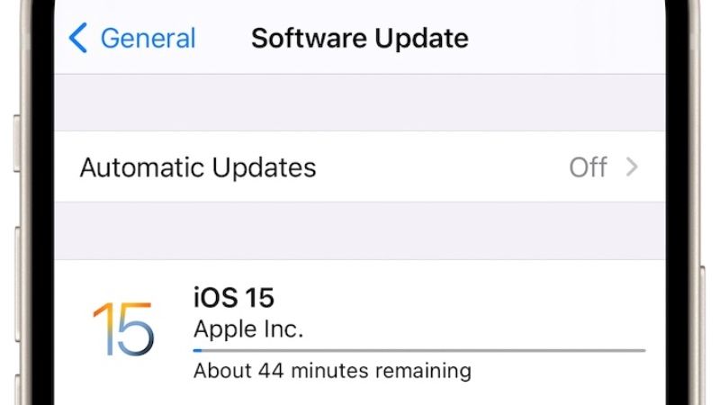 how long ios 15 update takes