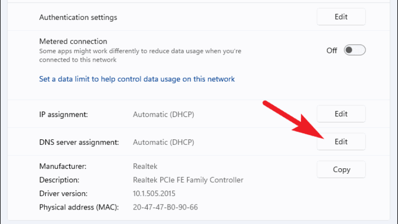 how to change dns on windows 11