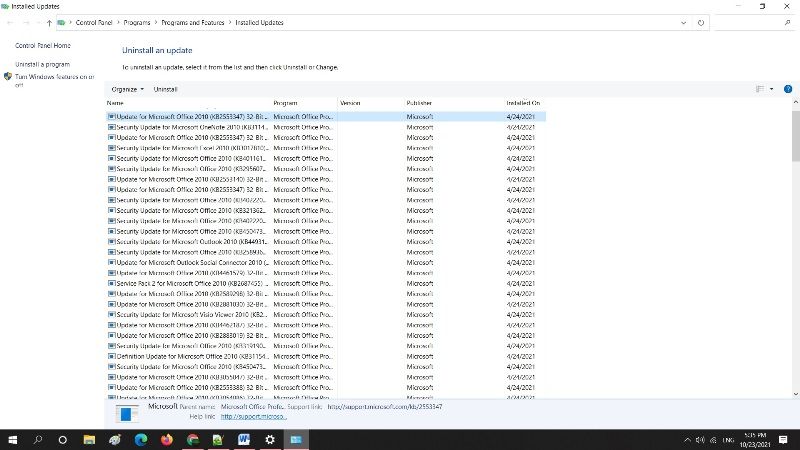 how to uninstall updates on windows 11