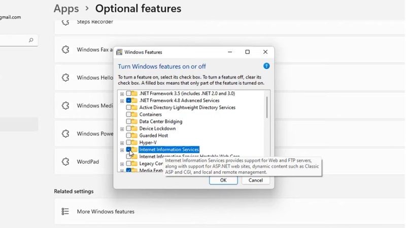 install web server on windows 11