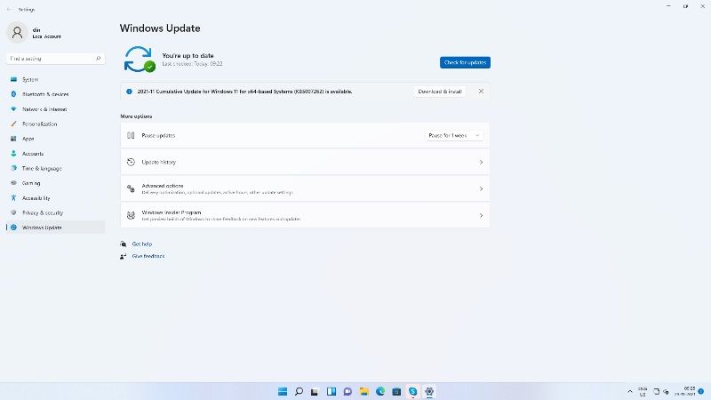 Windows 11 KB5007262 Cumulative Update download