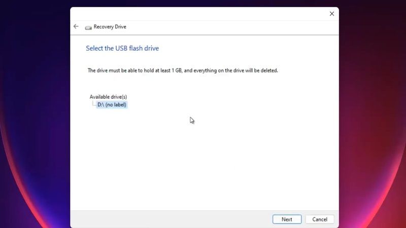 create windows 11 usb recovery drive