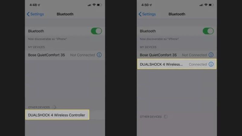 disconnect ps4 controller from iphone