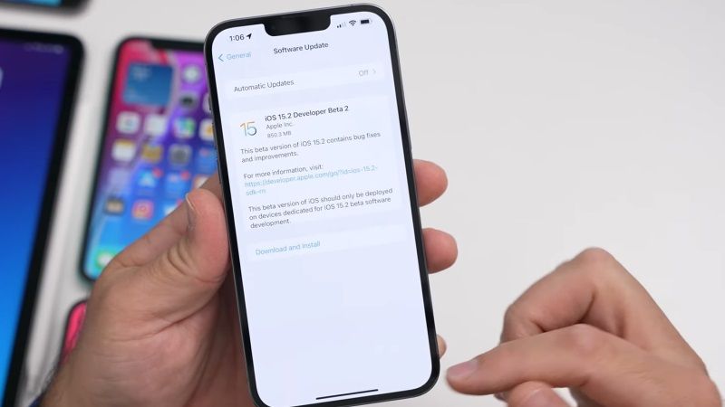 download ios 15.2 and ipados 15.2 beta 2