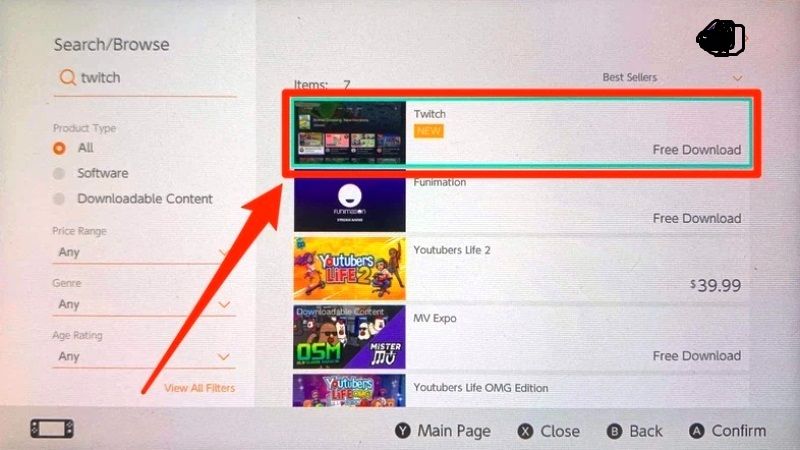 download twitch app on nintendo switch