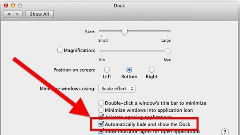 hide or show dock and menu bar on mac monterey