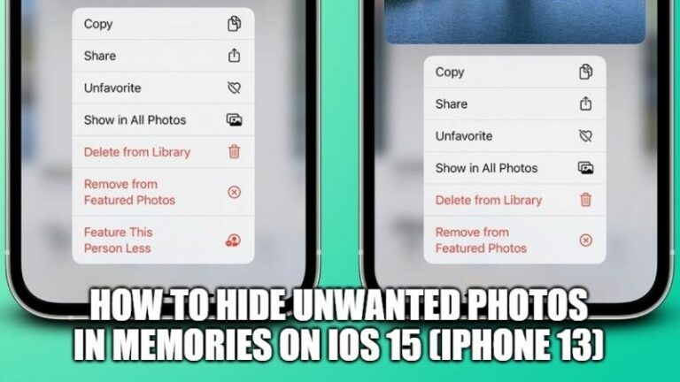 how to hide unwanted photos in memories on ios 15 (iphone 13)