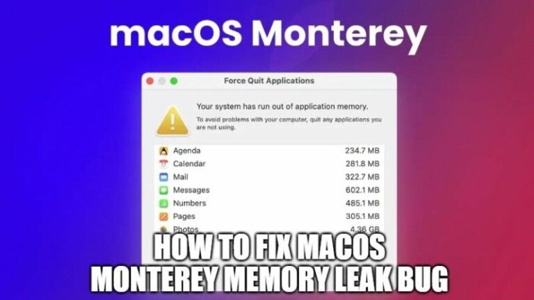 how to fix macos monterey memory leak bug