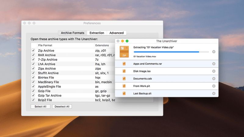 how to unzip rar files in Mac