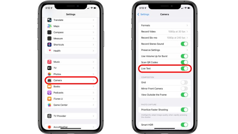 fix live text not working in ios 15