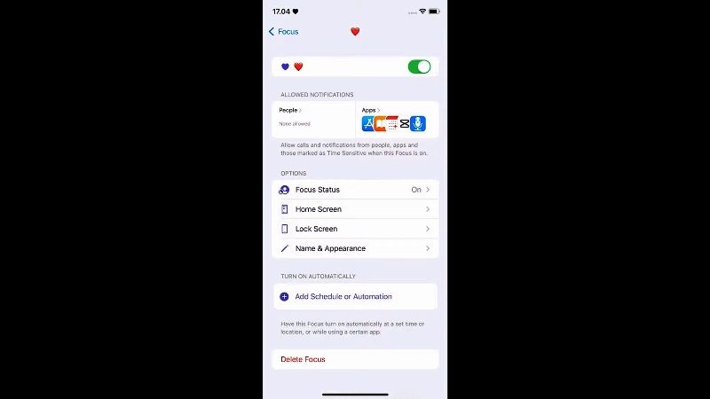 how to add the heart on ios 15
