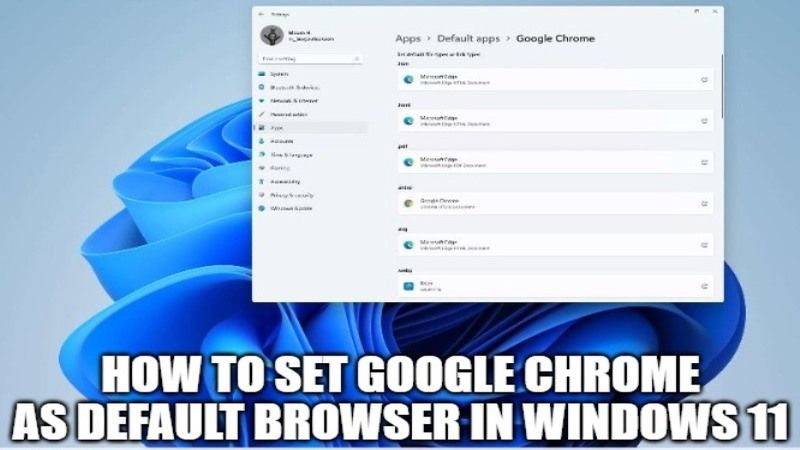 how to set google chrome as default browser in windows 11