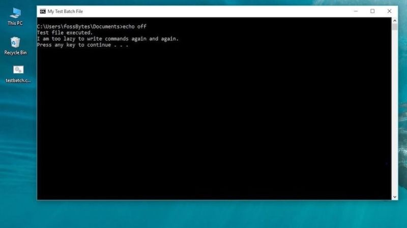 make a batch file