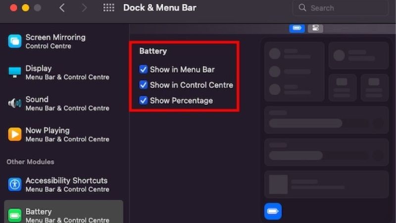 show battery percentage on mac monterey