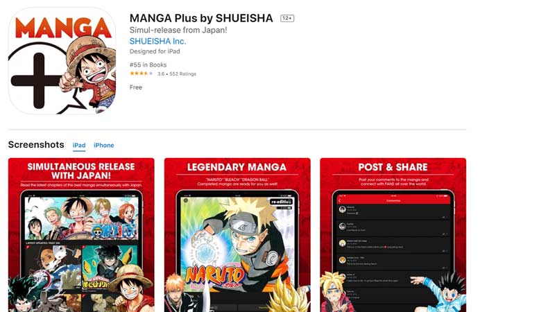 best free manga apps for ipad ios