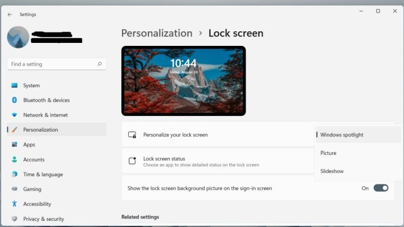 change lock screen wallpaper in windows 11