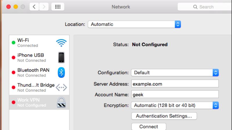 connect to a vpn on your mac
