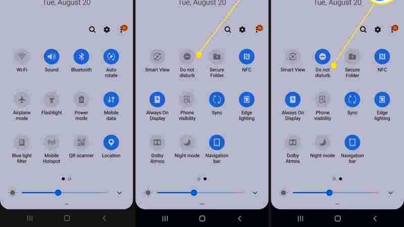 enable do not disturb on samsung galaxy smartphone