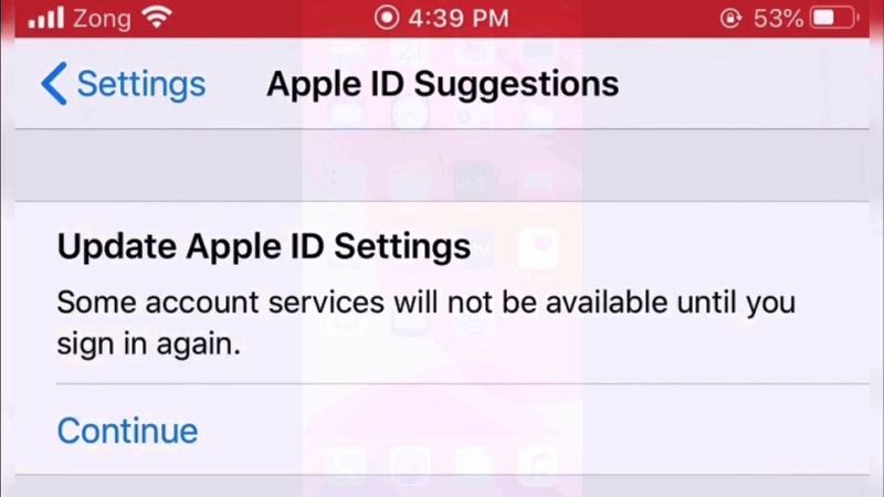 fix update apple id settings stuck issue on iphone