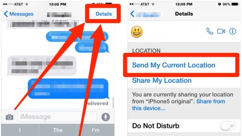 how to send location on iphone
