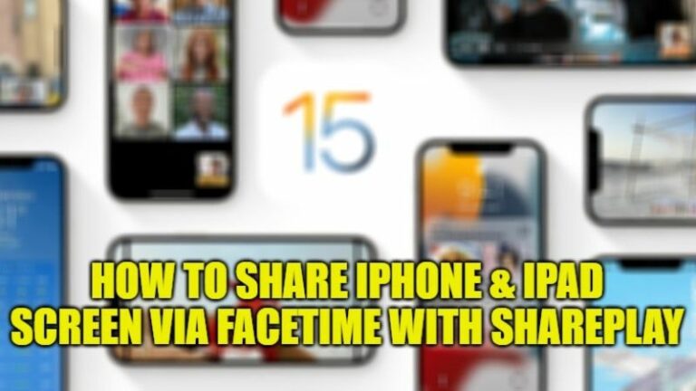 how to share iphone & ipad screen via facetime with shareplay