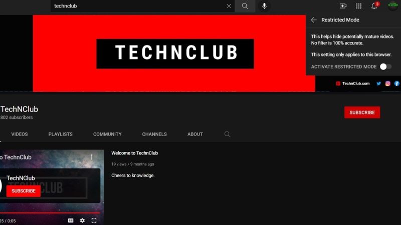 turn off youtube restricted mode